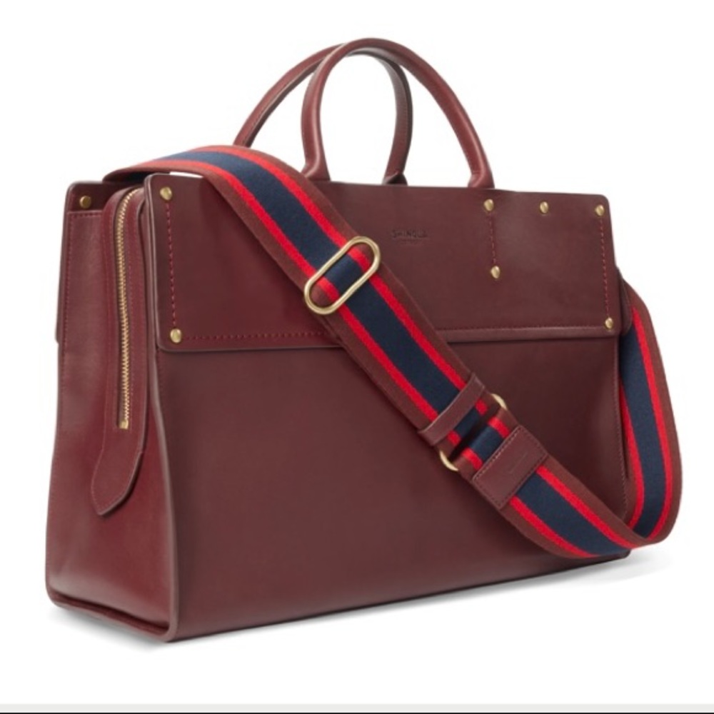 Shinola Detroit Burgundy Satchel NEW
